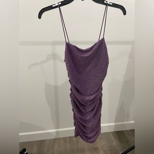 Purple sparkly bodycon dress